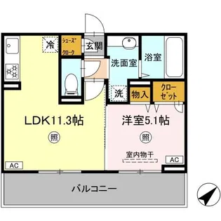 アーバンコート長嶺南【2階】の間取り