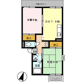 プレジールみゆき B棟【2階】の間取り