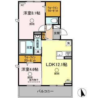 FOREST GARDEN河尻【3階】の間取り