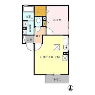 パレオ B棟【1階】の間取り