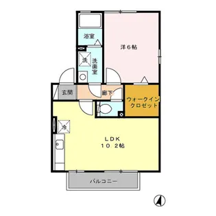 ウィルモア西梶尾C【2階】の間取り
