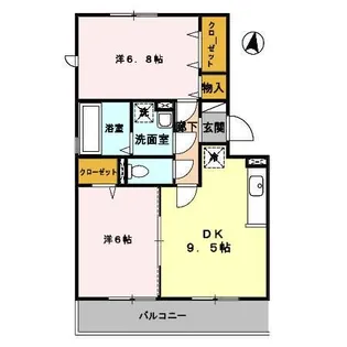 エスペランサ【105号室】の間取り