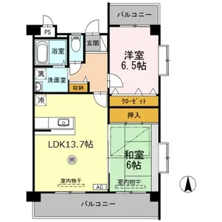 ルネスリヴェール【2階】の間取り