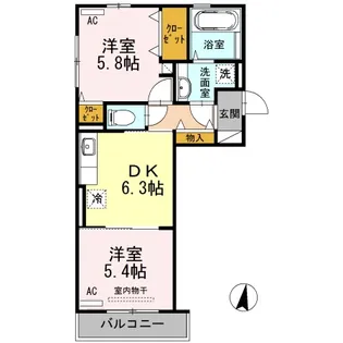 プランドール・ソレイユ【2階】の間取り