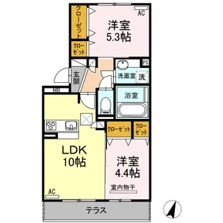 ハイムセラ菊陽 A【1階】の間取り