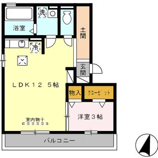 セジュール・マイ【1階】の間取り