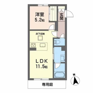 CARREFOUR菊陽【1階】の間取り