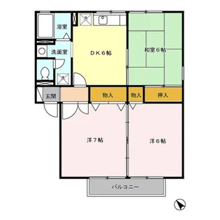 レジデンス’95 A棟【2階】の間取り