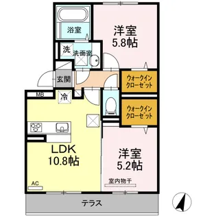 セキュレア須屋 K棟【1階】の間取り