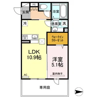 メゾン・ド・レーヴ【1階】の間取り