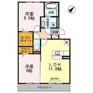 グランベージュ B棟【202号室】の間取り