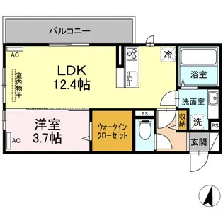 ファミール沖野【2階】の間取り