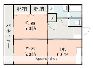 2DKの間取り画像