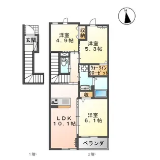 STEINFELDⅡ【208号室】の間取り