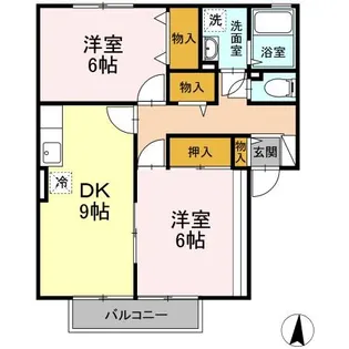 サンロイヤル A棟【201号室】の間取り