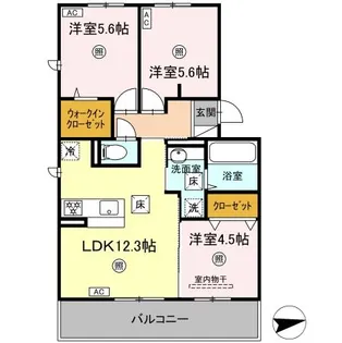 ヴィラ・セレーノ【1階】の間取り