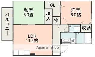 グランメール D棟【2階】の間取り