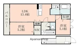 (セキスイ)RIZELL A【2階】の間取り