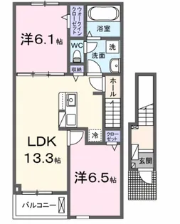 クレールカーサ【2階】の間取り