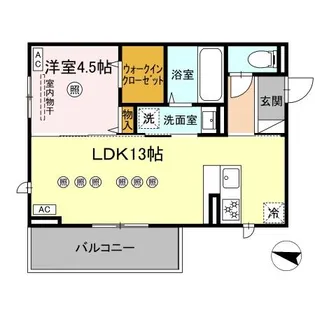 TORISIA飛田【2階】の間取り