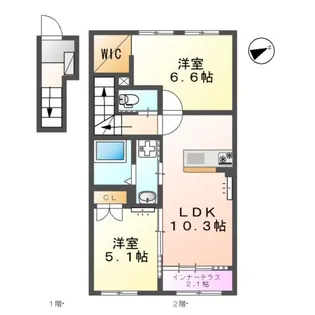 メープルガーデンI【2階】の間取り