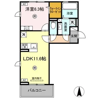 SAKURA B棟【2階】の間取り