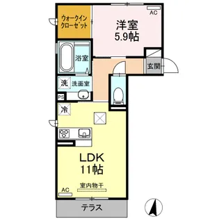 ユメタントピーノ B棟【1階】の間取り