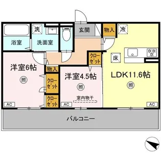 CIEL A棟【1階】の間取り