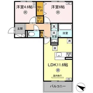 CIEL A棟【1階】の間取り
