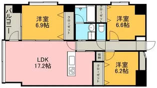 APEX水前寺公園【7階】の間取り