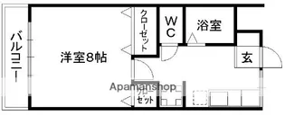 シャルム・カーサ渡鹿【1階】の間取り