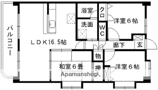 アメニティ光の森【2階】の間取り