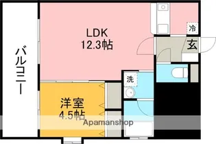 ALIVIO上水前寺【6階】の間取り