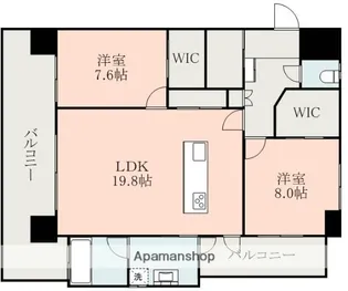 VARI KIKUYOU【7階】の間取り
