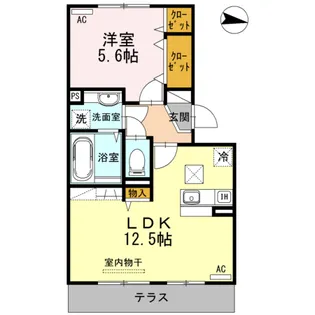 フェリジエ【1階】の間取り