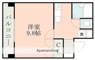 カムズ水前寺【3階】の間取り
