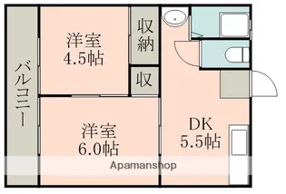 東栄ハイツⅠ【2階】の間取り
