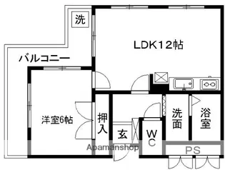 迎町レジデンス【2階】の間取り