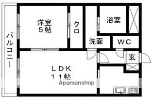 エスパシオ近見【1階】の間取り