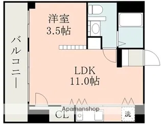 HAPPY FEELIN’ SHINMACHI【8階】の間取り