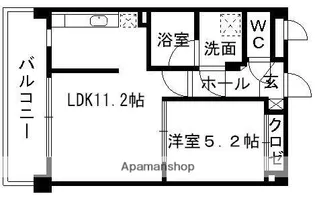 グランフィーネ健軍東【4階】の間取り