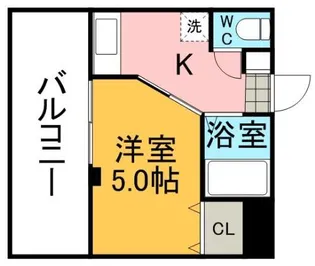 1Kの間取り画像