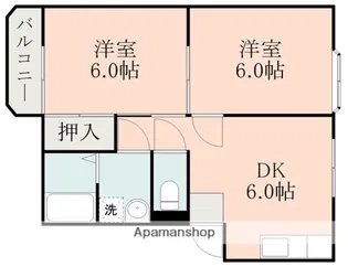 ペントハウス島崎【1階】の間取り