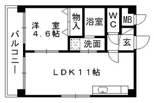 サンセール月出【2階】の間取り