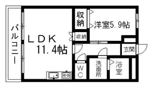 グレイスイサキ【1階】の間取り