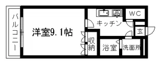 メルヴェール【106号室】の間取り