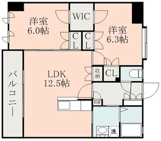 NICEマンション九品寺熊大医学部前【4階】の間取り