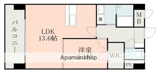 サムティ熊本近見Ⅰ【6階】の間取り
