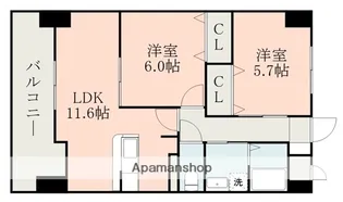 サムティ熊本近見Ⅰ【8階】の間取り