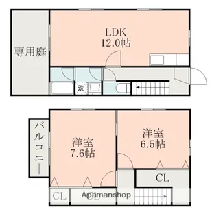 熊本県熊本市北区八景水谷2丁目【アパート】の間取り